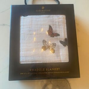 Clementine Kids Butterfly Swaddle Blanket
